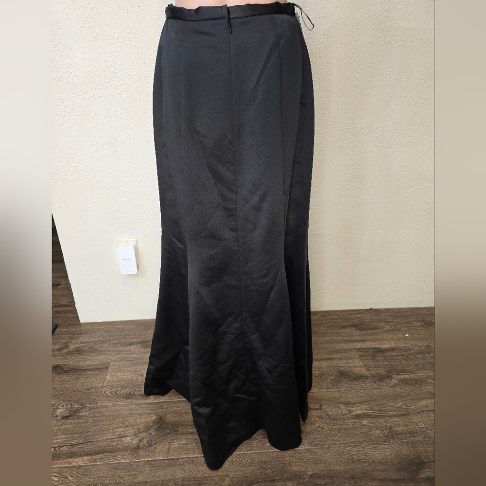 NEW Alfred Angelo Satin Black Full Length Mermaid Flair Formal Skirt Bridal 9/10 - Picture 11 of 11